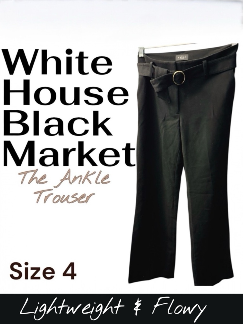 White House Black Market Black Straight Leg Pants